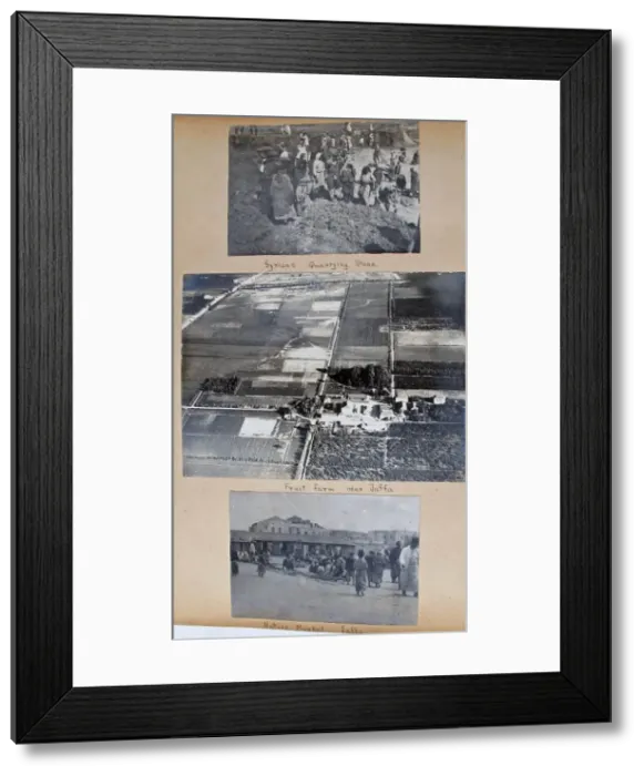 Framed Print : Album - Assorted photos and postcards of Egypt & Palestine