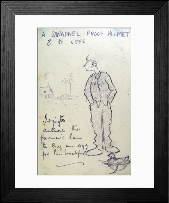 Framed Print : A Shrapnel-Proof Helmet & its Uses Framed Print : A Shrapnel-Proof Helmet & its Uses