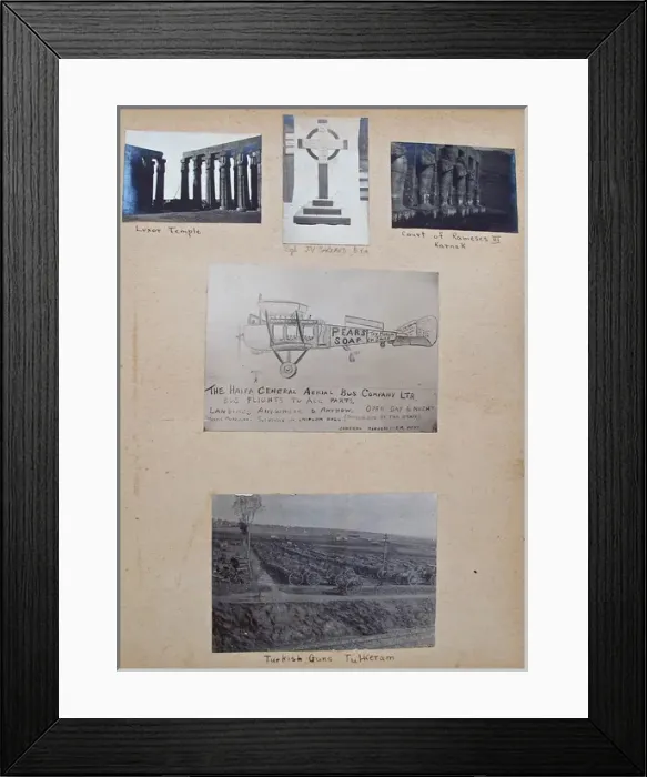 Framed Print : Album - Assorted photos and postcards of Egypt & Palestine Framed Print : Album - Assorted photos and postcards of Egypt & Palestine