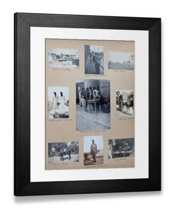 Framed Print : Album - Assorted photos and postcards of Egypt & Palestine Framed Print : Album - Assorted photos and postcards of Egypt & Palestine