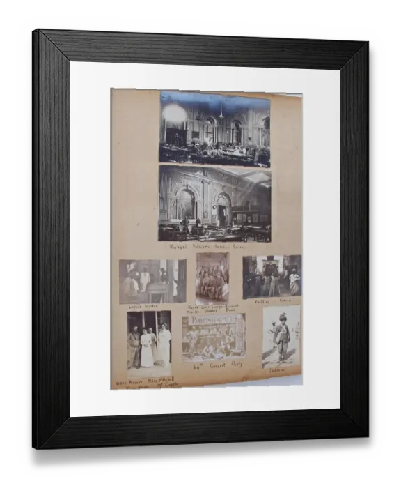 Framed Print : Album - Assorted photos and postcards of Egypt & Palestine
