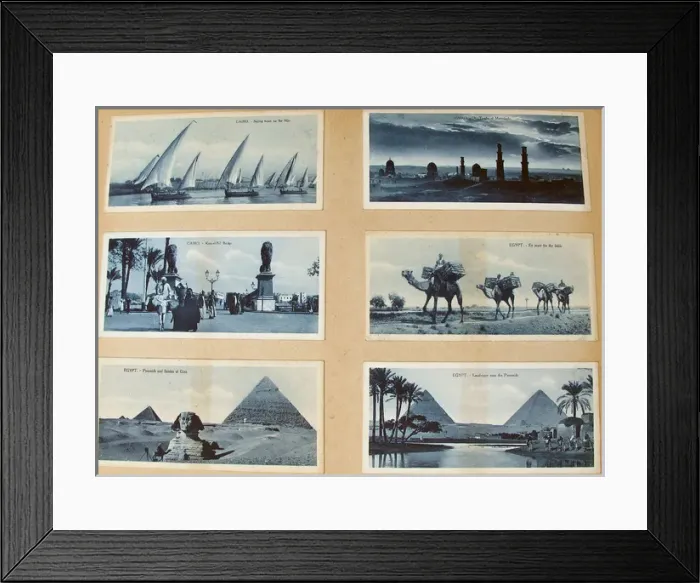 Framed Print : Album - Assorted photos and postcards of Egypt & Palestine Framed Print : Album - Assorted photos and postcards of Egypt & Palestine