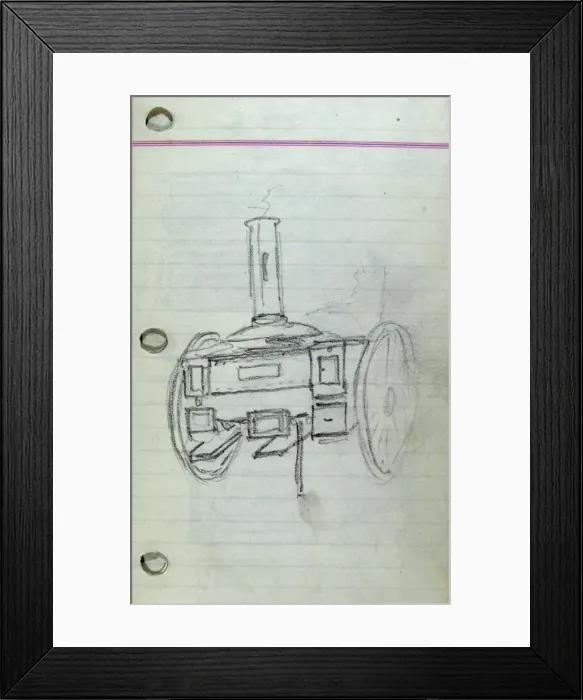 Framed Print : A field cooker Framed Print : A field cooker