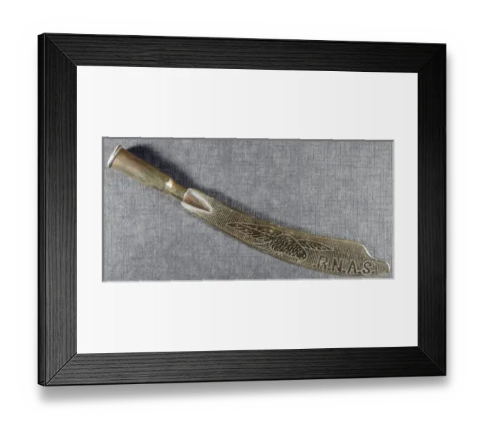 Framed Print : Letter opener Engraved RNAS Framed Print : Letter opener Engraved RNAS