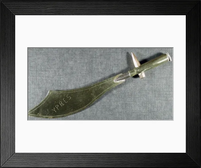Framed Print : Letter opener Engraved Ypres Flanders 1917 18 Framed Print : Letter opener Engraved Ypres Flanders 1917 18