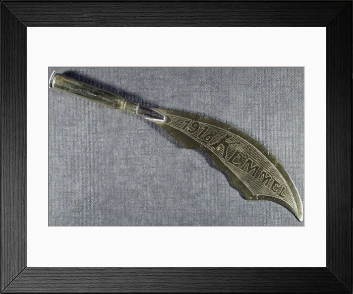 Framed Print : Letter opener Engraved Kemmel 1918 Framed Print : Letter opener Engraved Kemmel 1918