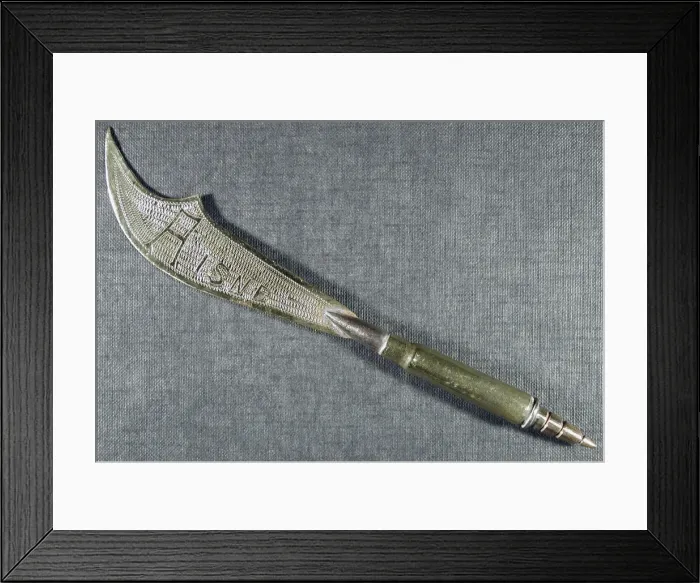 Framed Print : Letter opener Engraved Aisne and Marne Framed Print : Letter opener Engraved Aisne and Marne