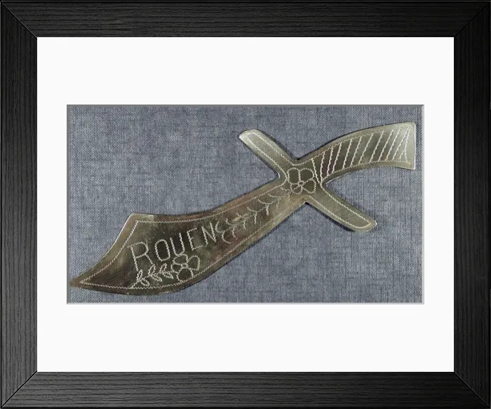 Framed Print : Letter opener Engraved Rouen, France Framed Print : Letter opener Engraved Rouen, France