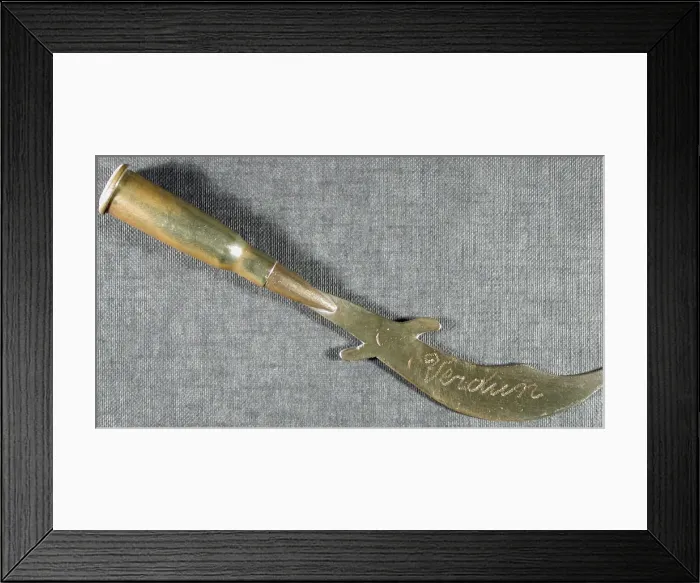 Framed Print : Letter opener Engraved Verdun 1918 Framed Print : Letter opener Engraved Verdun 1918