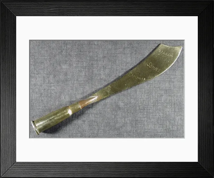 Framed Print : Letter opener Engraved Ypres Somme Cambrai Framed Print : Letter opener Engraved Ypres Somme Cambrai