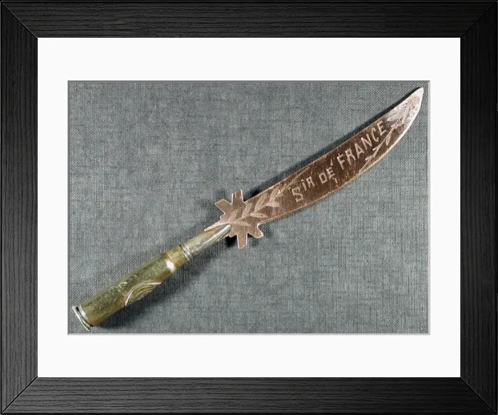 Framed Print : Letter opener Engraved Souvenir de France Framed Print : Letter opener Engraved Souvenir de France