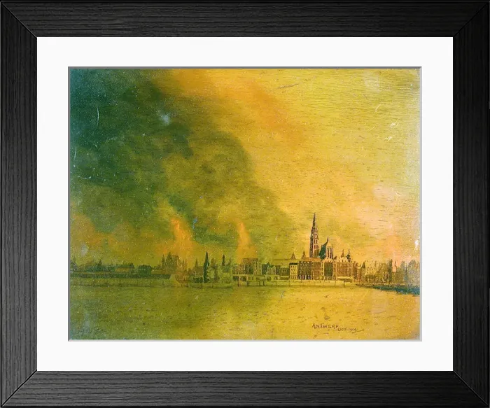 Framed Print : Pontoons looking right towards Antwerp Framed Print : Pontoons looking right towards Antwerp