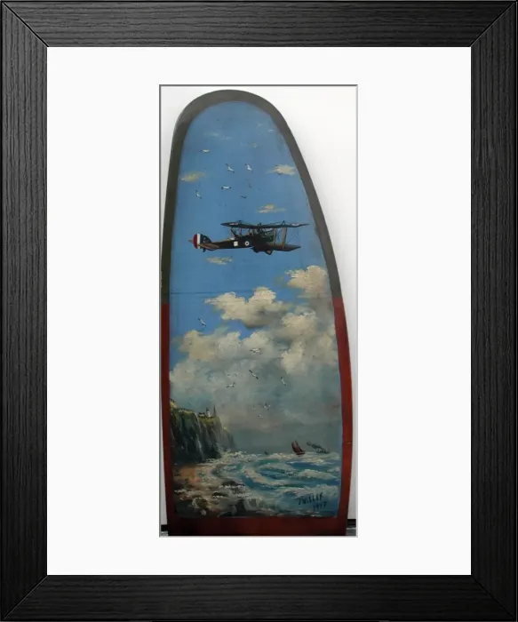 Framed Print : Wooden Propeller painted with either an RE8 or a BE2E Framed Print : Wooden Propeller painted with either an RE8 or a BE2E