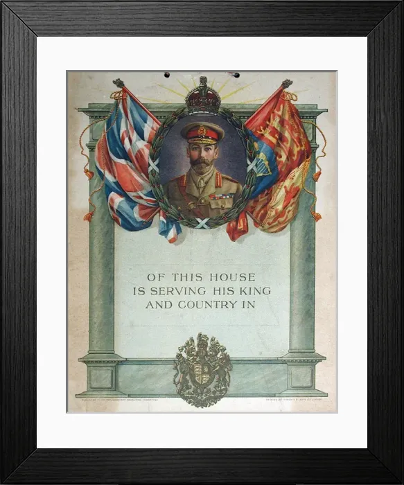 Framed Print : Blank card - Portrait of King George V Framed Print : Blank card - Portrait of King George V