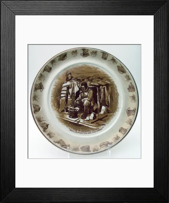 Framed Print : Cream pottery plate - The historical touch Framed Print : Cream pottery plate - The historical touch