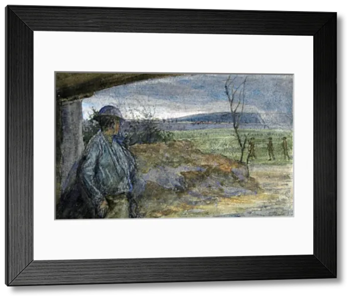 Framed Print : In railway embankment, looking toward Vimy Ridge Framed Print : In railway embankment, looking toward Vimy Ridge