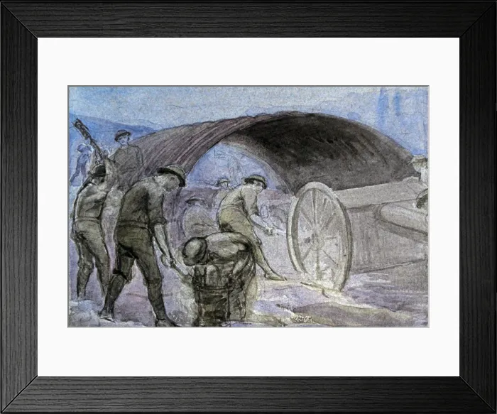 Framed Print : La Targette - Digging in the 3rd Battery behind Loos Framed Print : La Targette - Digging in the 3rd Battery behind Loos