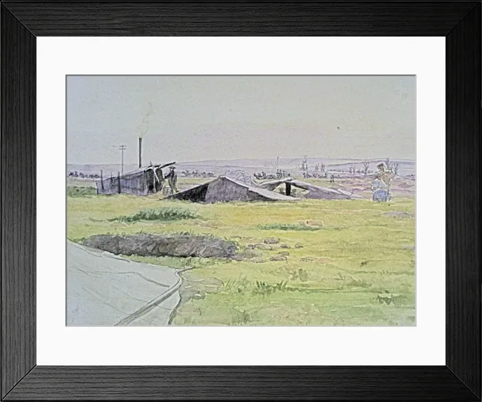 Framed Print : A field kitchen, bivouacs and a hair-cutting session Framed Print : A field kitchen, bivouacs and a hair-cutting session