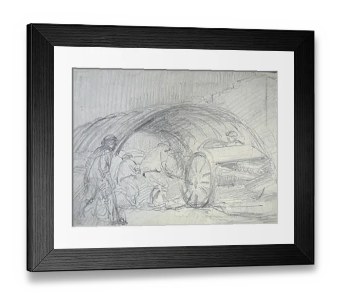 Framed Print : La Targette - Howie next our dugout Framed Print : La Targette - Howie next our dugout