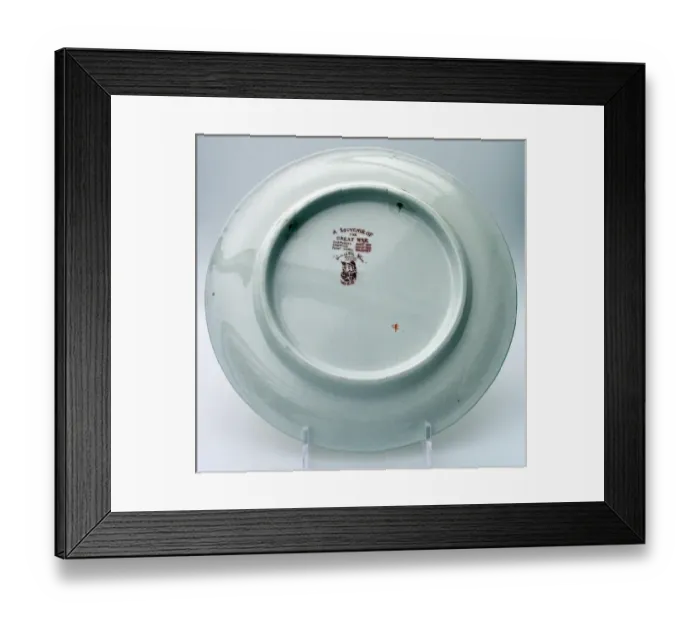 Framed Print : Cream pottery plate - The historical touch Framed Print : Cream pottery plate - The historical touch