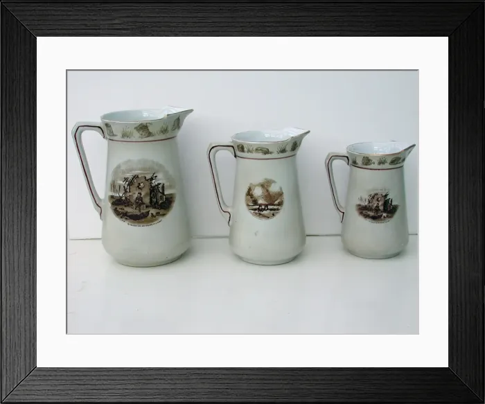 Framed Print : Cream pottery jug - Coiffure in the trenches Framed Print : Cream pottery jug - Coiffure in the trenches