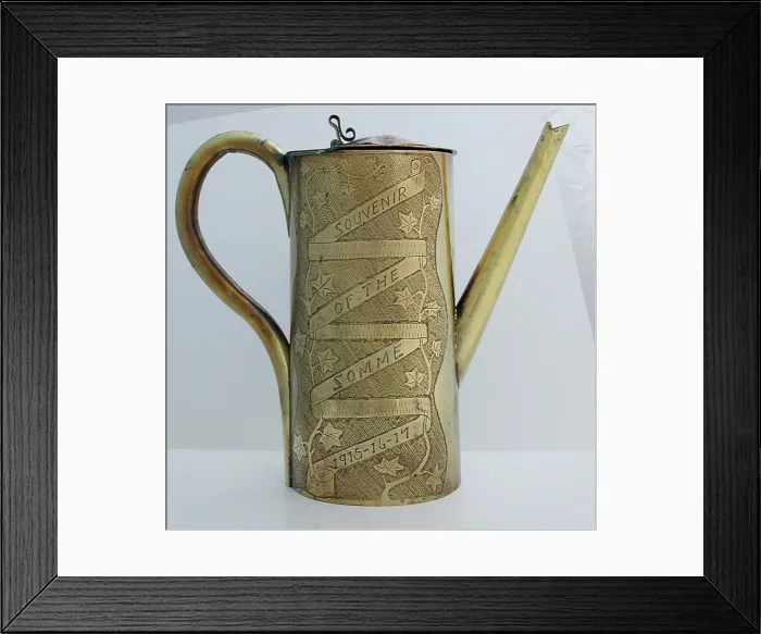 Framed Print : Jug - Souvenir of the Somme, 1915, 1916, 1917 Framed Print : Jug - Souvenir of the Somme, 1915, 1916, 1917