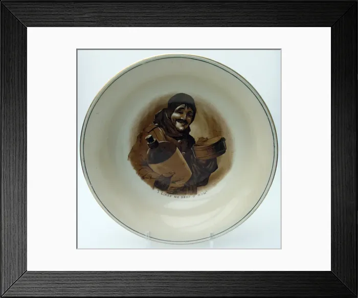 Framed Print : Cream pottery bowl - WWI - Bairnsfatherware Framed Print : Cream pottery bowl - WWI - Bairnsfatherware