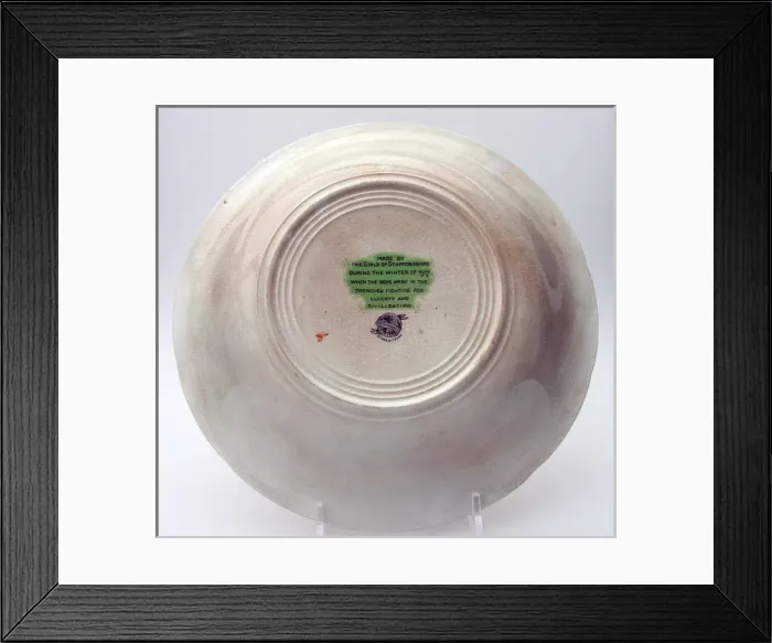 Framed Print : Cream pottery bowl - WWI - Bairnsfatherware Framed Print : Cream pottery bowl - WWI - Bairnsfatherware