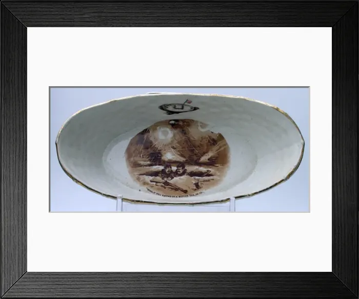 Framed Print : Basket moulded dish - WWI - Bairnsfatherware Framed Print : Basket moulded dish - WWI - Bairnsfatherware