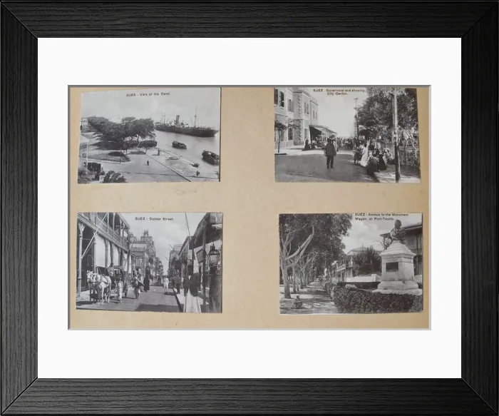 Framed Print : Album - Assorted photos and postcards of Egypt & Palestine Framed Print : Album - Assorted photos and postcards of Egypt & Palestine