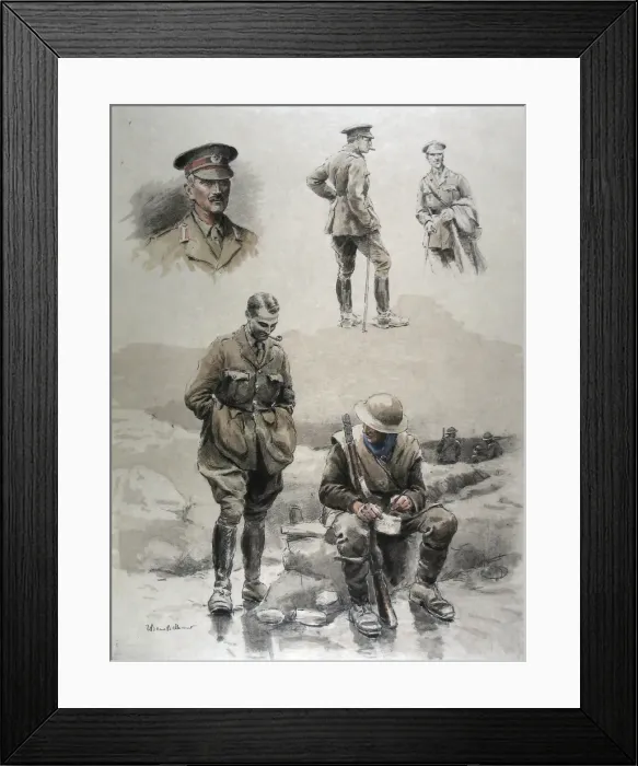 Framed Print : Folio of 24 hand-coloured images - WWI Framed Print : Folio of 24 hand-coloured images - WWI