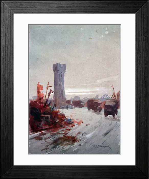 Framed Print : Bethune : the Clock Tower and convoy of lorries Framed Print : Bethune : the Clock Tower and convoy of lorries