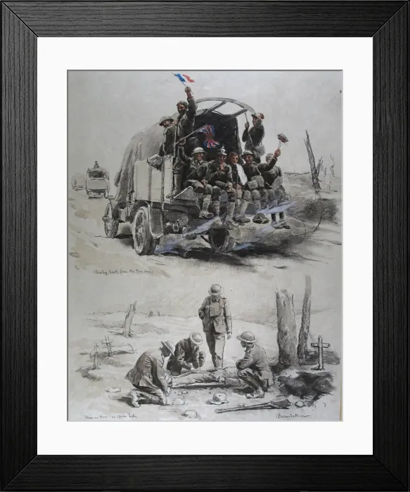 Framed Print : Folio of 24 hand-coloured images - WWI Framed Print : Folio of 24 hand-coloured images - WWI