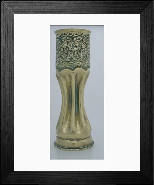 Framed Print : 18 pounder shell case - inscribed Albert Framed Print : 18 pounder shell case - inscribed Albert