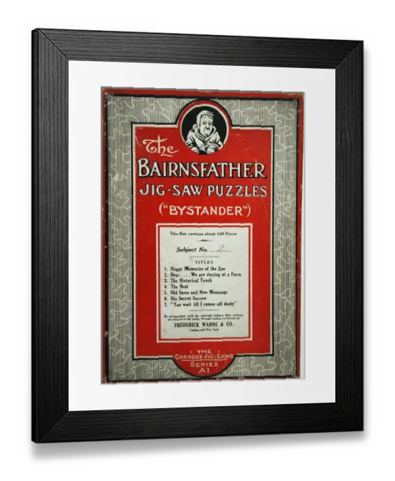Framed Print : The Bairnsfather Jig-saw Puzzle Framed Print : The Bairnsfather Jig-saw Puzzle