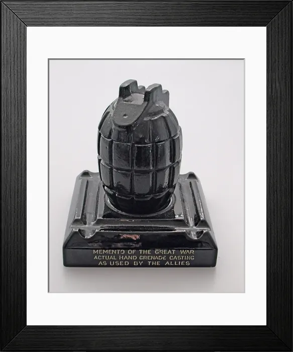Framed Print : A Mills hand grenade made as an ink stand Framed Print : A Mills hand grenade made as an ink stand