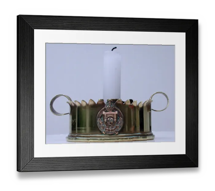 Framed Print : Candlestick holder made from an 18 pounder shell case Framed Print : Candlestick holder made from an 18 pounder shell case