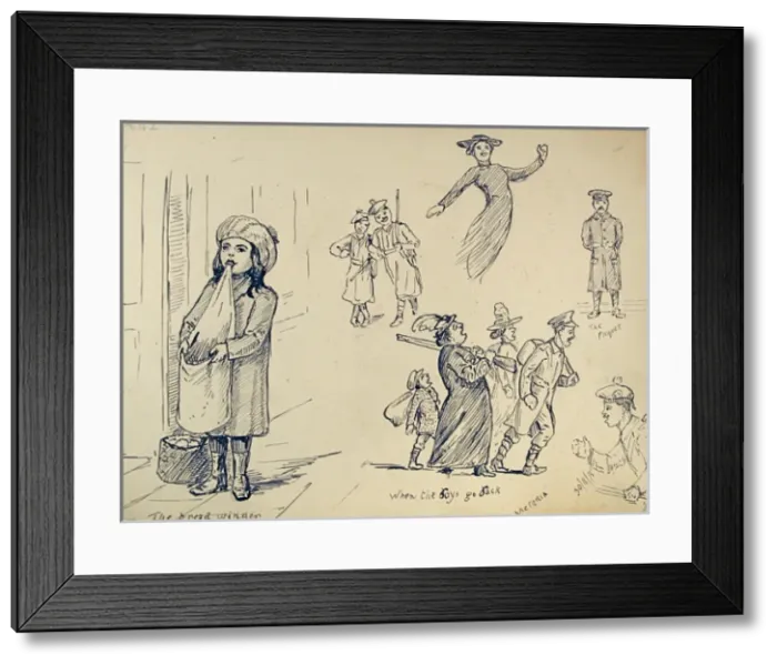 Framed Print : 6 studies - WWI soldiers Framed Print : 6 studies - WWI soldiers