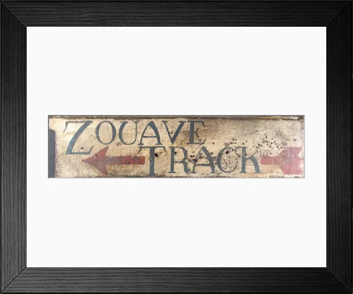 Framed Print : Hand-painted trench sign Framed Print : Hand-painted trench sign
