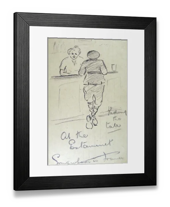 Framed Print : At the estaminet Somewhere in France Framed Print : At the estaminet Somewhere in France