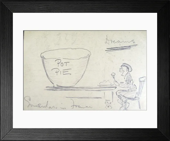 Framed Print : Dreams of Pot Pie Somewhere in France Framed Print : Dreams of Pot Pie Somewhere in France