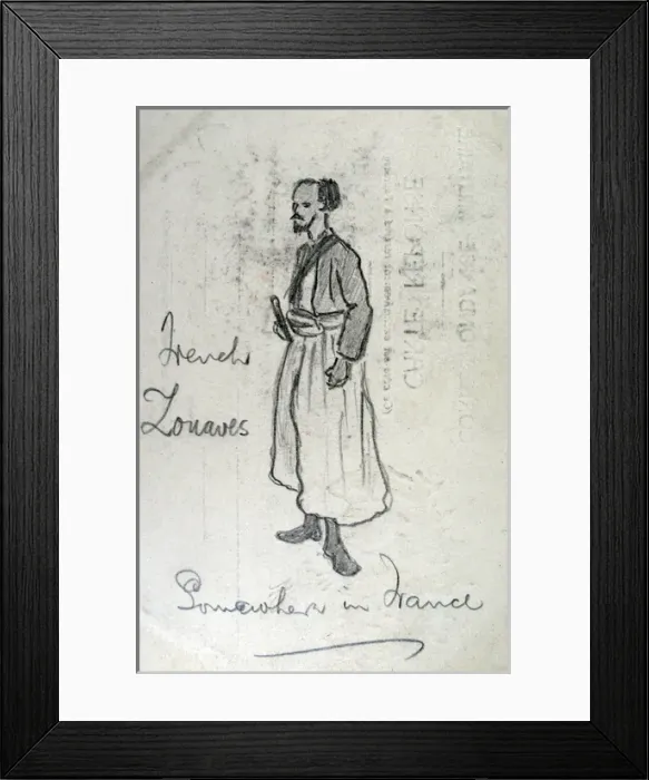 Framed Print : French Souaves Somewhere in France Framed Print : French Souaves Somewhere in France
