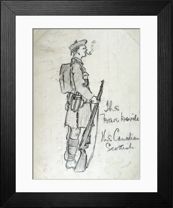 Framed Print : The Dare Devils The Canadian Scottish Framed Print : The Dare Devils The Canadian Scottish