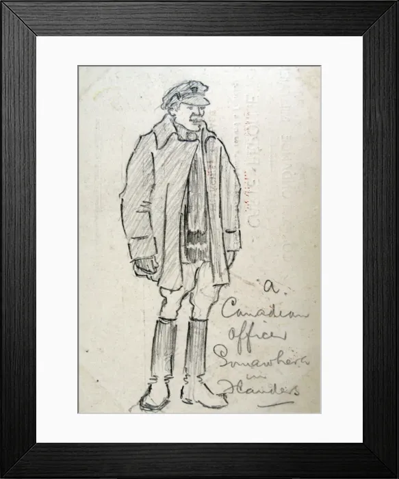 Framed Print : A Canadian Officer Somewhere in France Framed Print : A Canadian Officer Somewhere in France