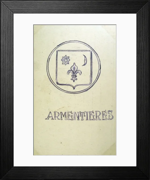 Framed Print : ARMENTIERES Coat of Arms Framed Print : ARMENTIERES Coat of Arms