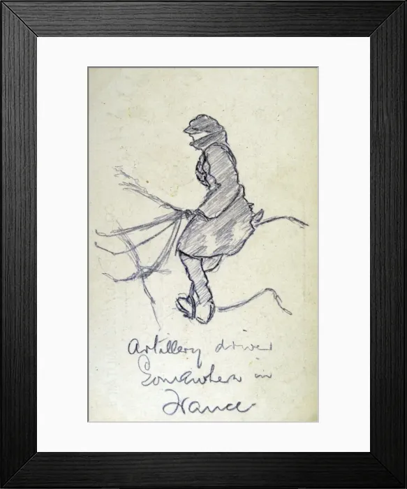 Framed Print : Artillery driver Somewhere in France Framed Print : Artillery driver Somewhere in France