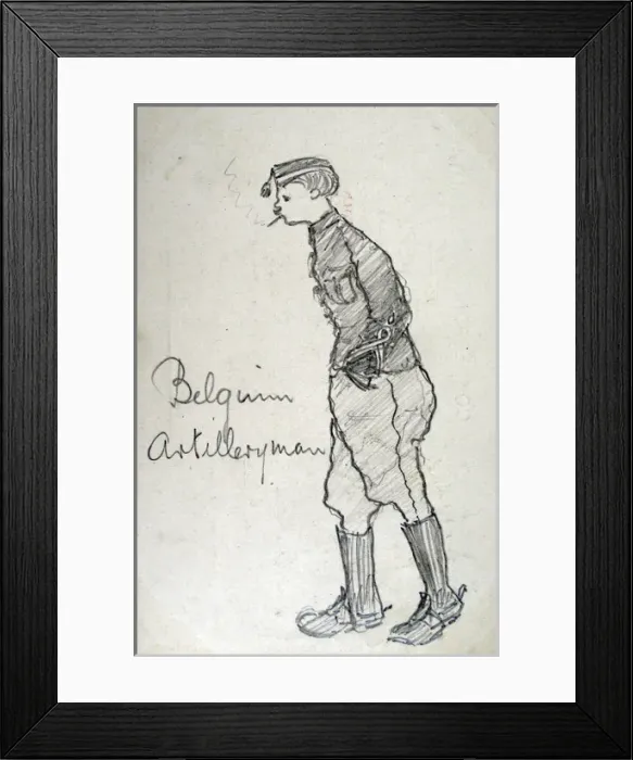 Framed Print : Belgian Artilleryman Framed Print : Belgian Artilleryman