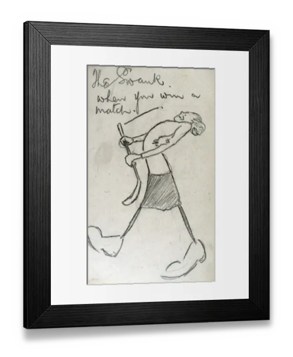 Framed Print : The Swank - when you win a match Framed Print : The Swank - when you win a match