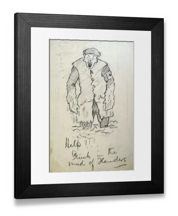 Framed Print : Help !!! Stuck in the mud of Flanders Framed Print : Help !!! Stuck in the mud of Flanders