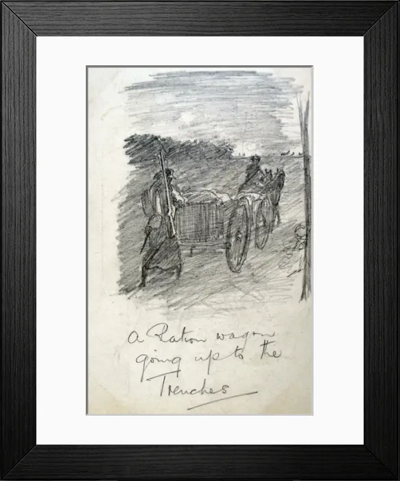 Framed Print : A Ration Wagon going up to the Trenches Framed Print : A Ration Wagon going up to the Trenches
